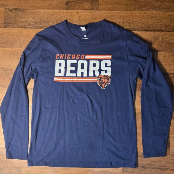 Fanatics Navy blue Chicago Bears long sleeve shirt size Large - Picture 1 of 6